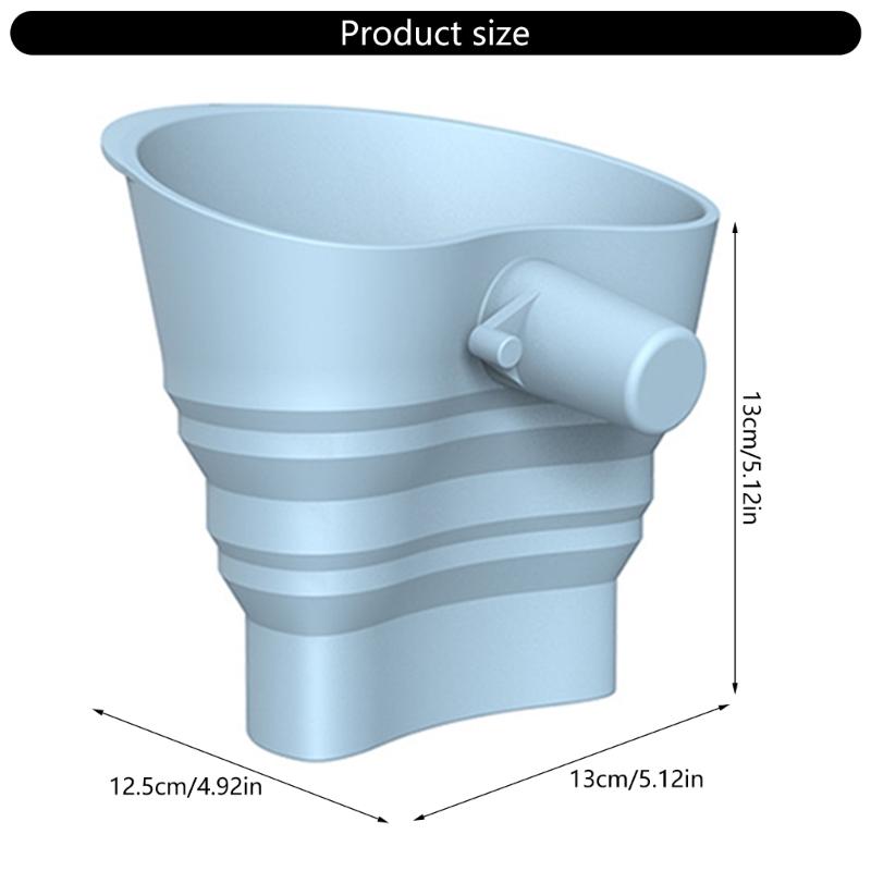 Silicone Flexible Foldable Pouring Funnel with 30 Degree Angled Spout Silicone Flour Funnel for Mixer Space Saving