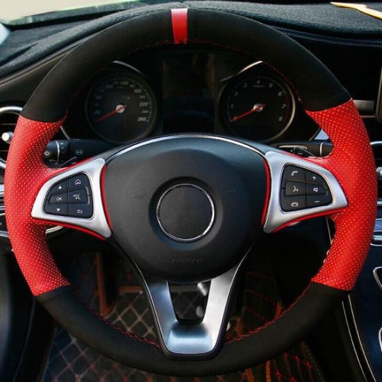 Steering Wheel For Benz A-Class W177 19-22 Cover Trim Button Frame Silver Steel