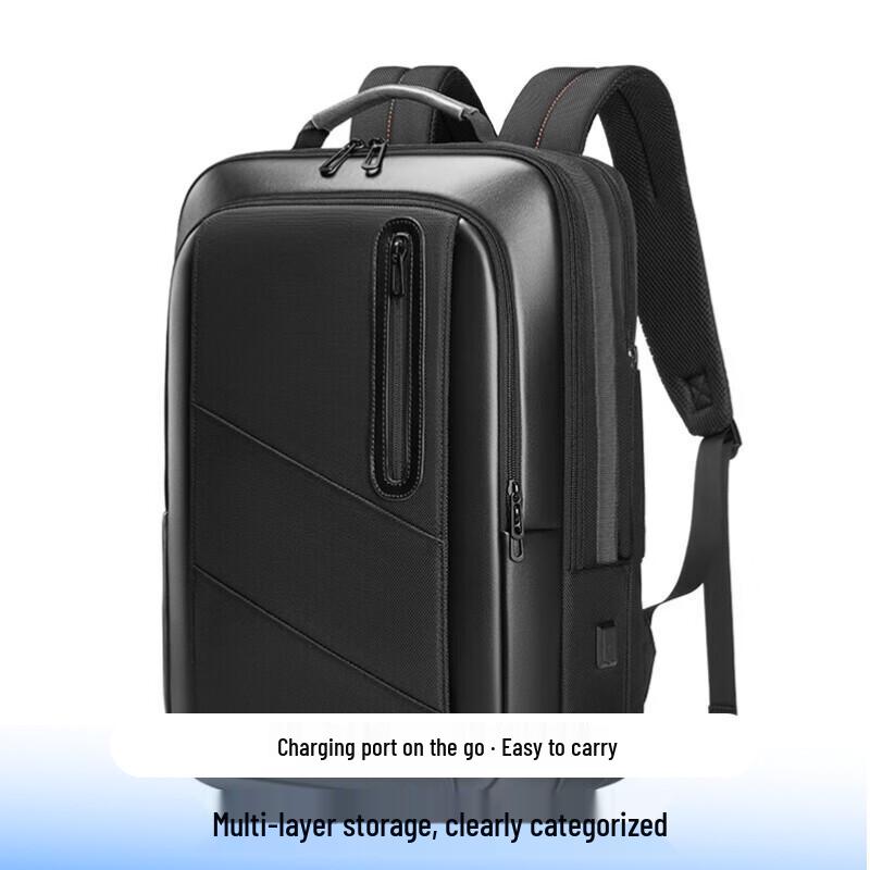 KINGSGEAR 17.3-inch Expandable Business Laptop Backpack with USB Port