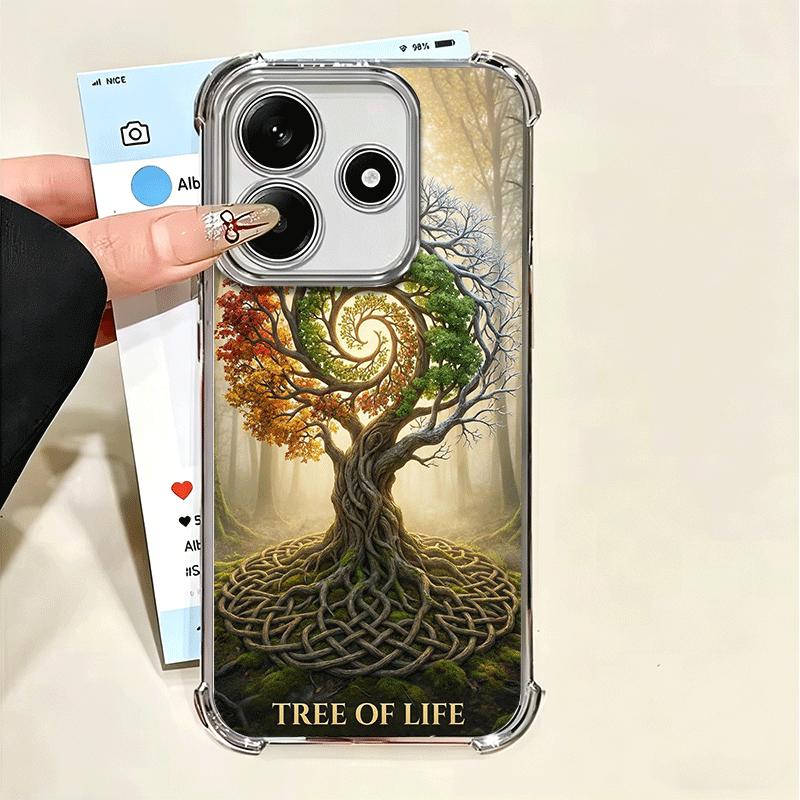 Tree of Life Space Soft Phone Case For Xiaomi Poco X7 X8 Pro Max X6 X5 X3 F8 Ultra F7 M8 M7 M5S Redmi 15C 15A 15 14C 13C 12C 13
