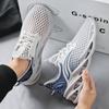2024 Summer New Fly-woven Sports Shoes Men's Fashion Empty Mesh Breathable Sports Shoes Men's Durable Running Shoes