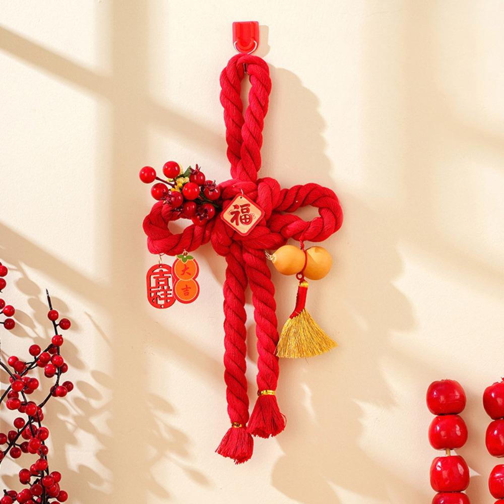Handcrafted New Year Decoration DIY Lucky Charm Chinese Knot Ornaments Tassel Hanging Design Spring Festival Decorations