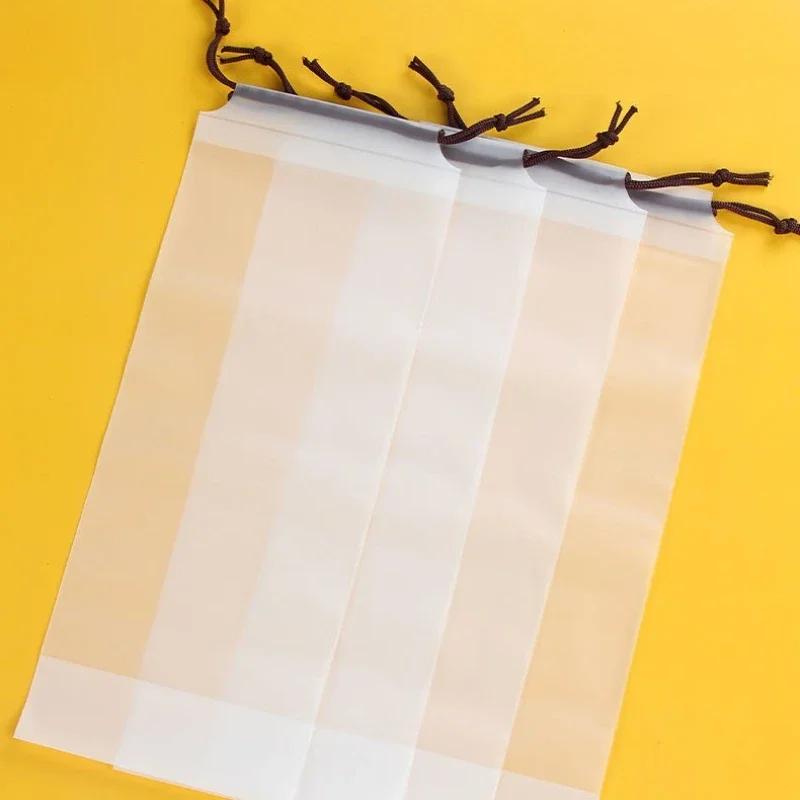 Umbrella Storage Bag Translucent Plastic Waterproof Anti-dirty Umbrella Cover Reusable Portable Drawstring Bags Home Storage