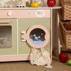 Wooden Play Kitchen Set: Green Refrigerator & Cooking Toys for Kids