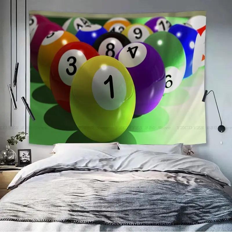 Billiards Animation Tapestry Office Living Room Tapestry Home Wall Decoration Tapestry