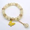 Elegant Crystal Butterfly Beaded Bracelet