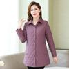 Spring Autumn Women Plus Size Outerwear Warm Short Hooded Lapel Loose Button Section Jacket Outerwear