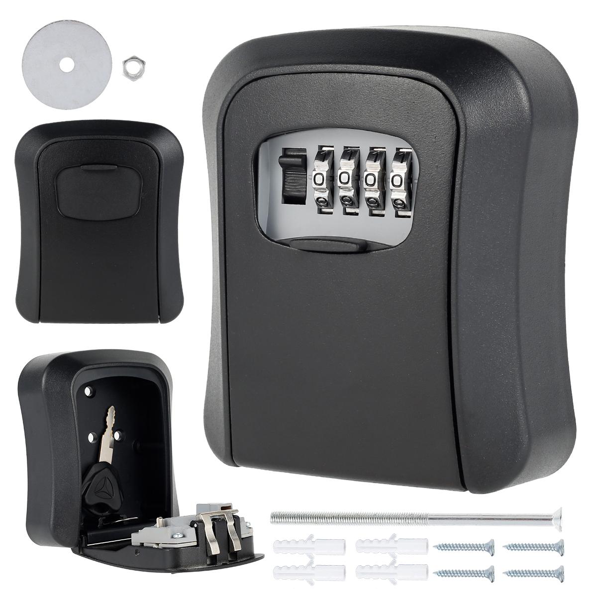 

Wall Mount Key Lock Safe Secret Storage Box Code Security Lock No Key Home Garage Office Key Portable Combination Box Organizer