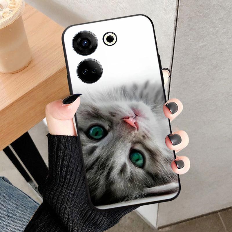 For Tecno Camon 20 4G Case Cover For Camon 20 Pro 4G Fundas Black Soft Silicone TPU Protective Phone Case Camon20 Shell Coque