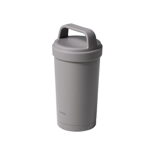 CB Japan 370ml Dark Gray Water Bottle/Tumbler with Handle, Vacuum Insulated, Double-Walled Design, Dishwasher Safe, Holms