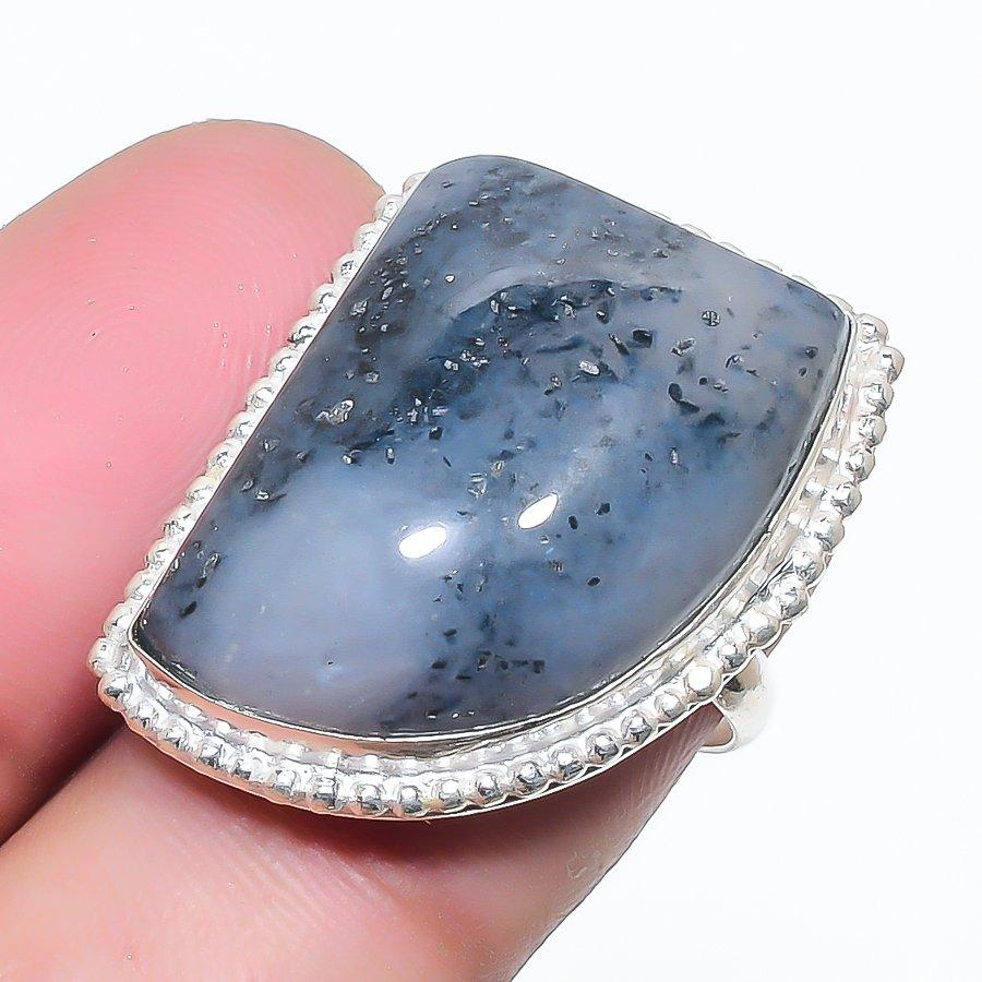 Natural Lodolite Quartz Gemstone 925 Sterling Silver Jewelry Ring Size Ad AR-16902