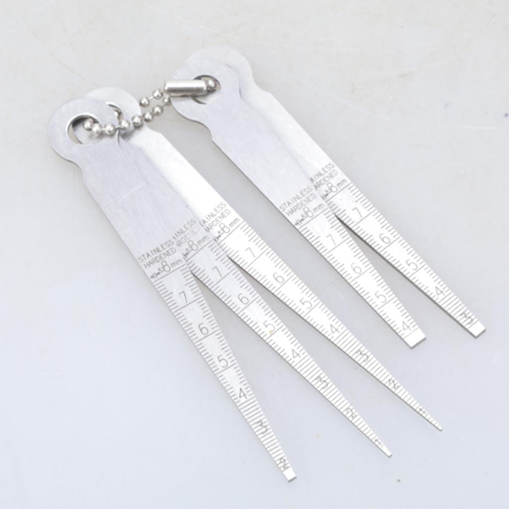 5-teiliges Stahl-Fühlerlehren-Set Präzisions-Spaltmesswerkzeug mit klarer Skala für Schweiß- und mechanische Inspektion