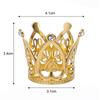 30/1Pcs Mini Pearl Crown Cake Decoration Gold Silver Cupcake Topper For Flower Arrangements Baby Shower Wedding Party Decoration