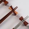 6Pcs Japanese Style Fork Wooden Chopstick Rest Chopstick Holder Kitchen Tableware Chopstick Pillow
