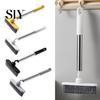 Horizontal Vertical Switch Brush Crevice with Extended Handle Universal Rotation Design Waist Friendly Cleaning Tool V-Shaped Dense Bristles Stubborn