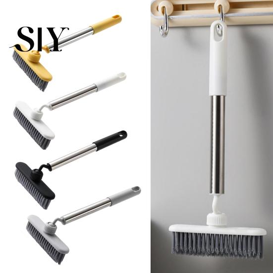 Horizontal Vertical Switch Brush Crevice with Extended Handle Universal Rotation Design Waist Friendly Cleaning Tool V-Shaped Dense Bristles Stubborn