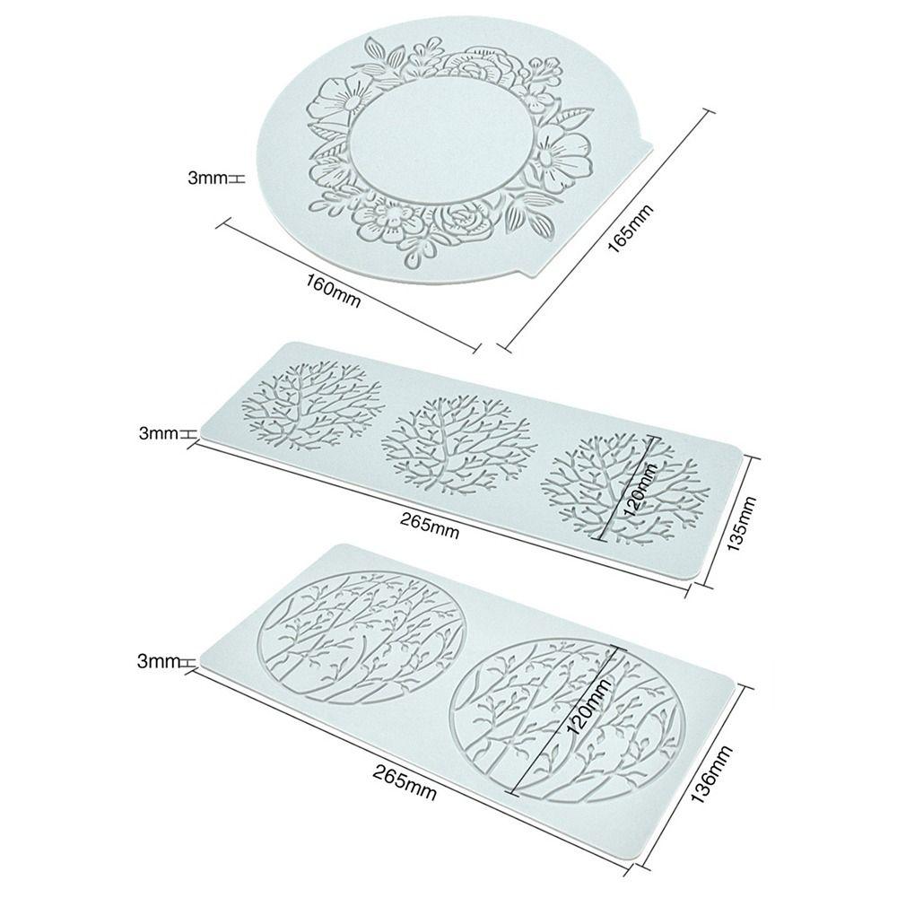 Decoration Chocolate Stencil Cake Decorating Flower Wreath Cake Lace Mold Silicone Mould Lace Mat
