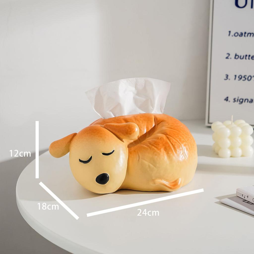 Ceramics Dog Removable Tissue Box Coffee Table Desk Storage Decoration Animal Ceramic Tissue Box Bedside Table Paper Towel Case