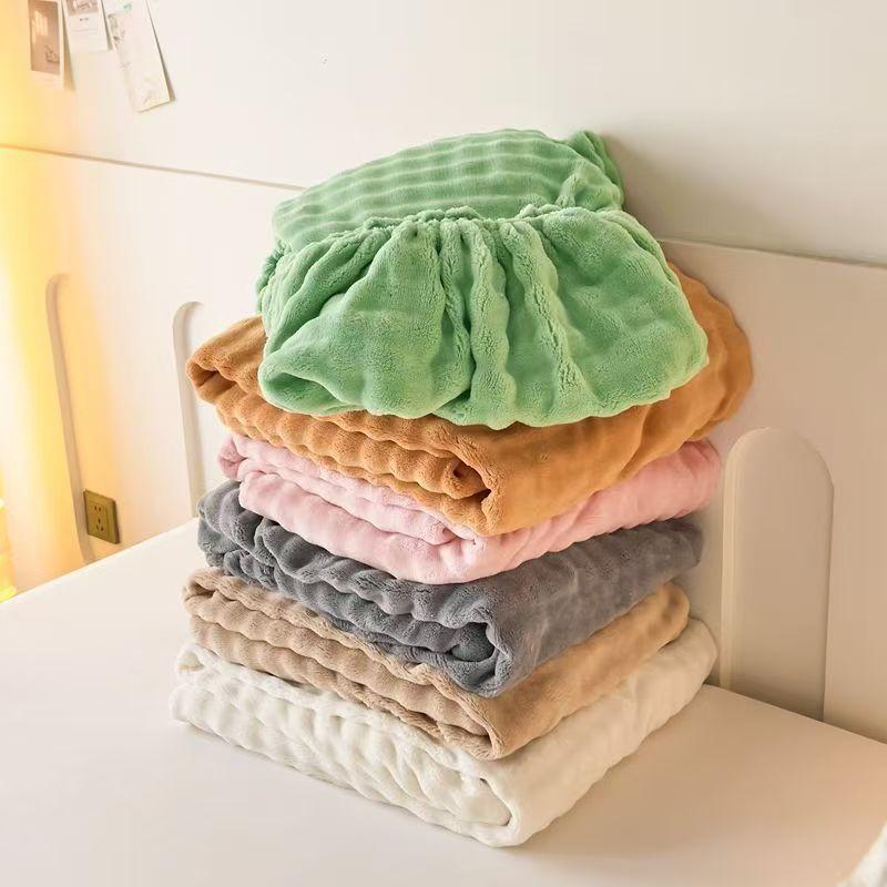Winter Plush Elastic Fitted Sheet Double Bed Sheet Soft Warm Velvet Bedspread Mattress Cover Bed Linen Protector Twin Queen King