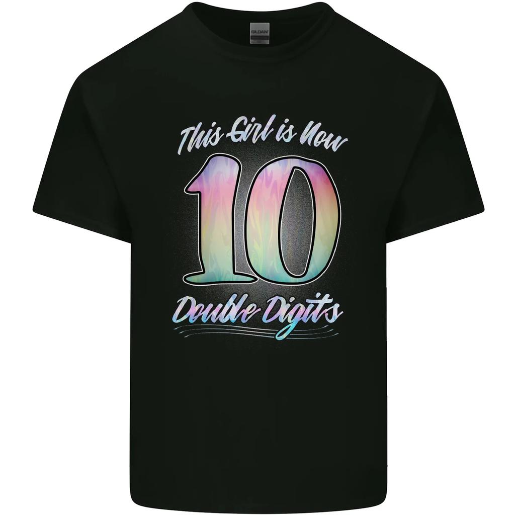 10 Year Old Birthday Girl Double Digits 10th Kids T-Shirt Childrens