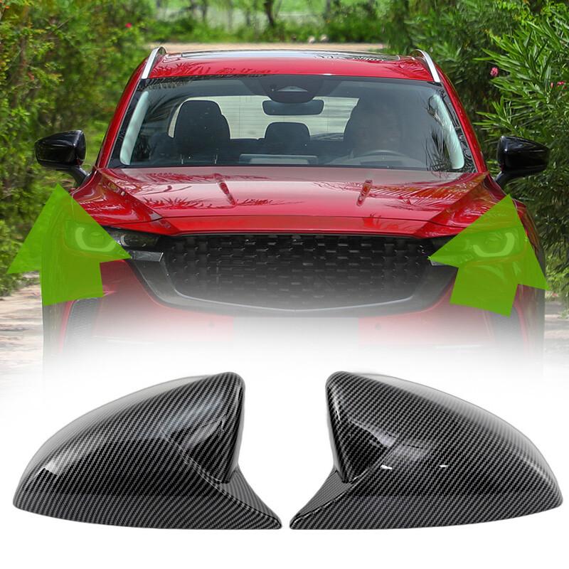 Carbon Black Car Side Rearview Mirror Cover Cap Trim For Mazda CX-50 2023-2025