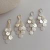 Korean-Style Water Drop Shell Tassel Earrings for Women