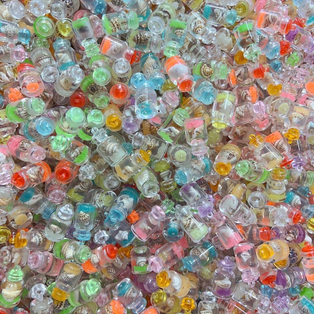 10 Stück leuchtende Mini-Sandschalenflaschen-Miniaturen, die im Dunkeln leuchten, DIY-Minifiguren, Märchengarten, Puppenhaus, Moosterrarium, Mikrolandschaft