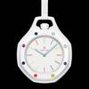 Moderne Taschenuhr Analoges Uhrwerk ABS-Gehäuse Gummiarmband Unisex 3D-gedrucktes Zifferblatt Leuchtend Polygonale Form 10m Wasserdicht