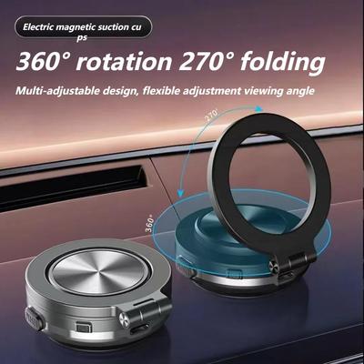 Vacuum Adsorption Car Phone Holder Strong Magnetic Cell Phone Bracket Stand 360 Rotation Universal Stable Suction Cup Phone Mount for iPhone Magsafe