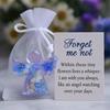 Angel Figurine Keepsake Forget Me Not Angel Memorial Gift Sympathy Bereavement Angel Ornament with Warm Message Card Grieving Keepsake