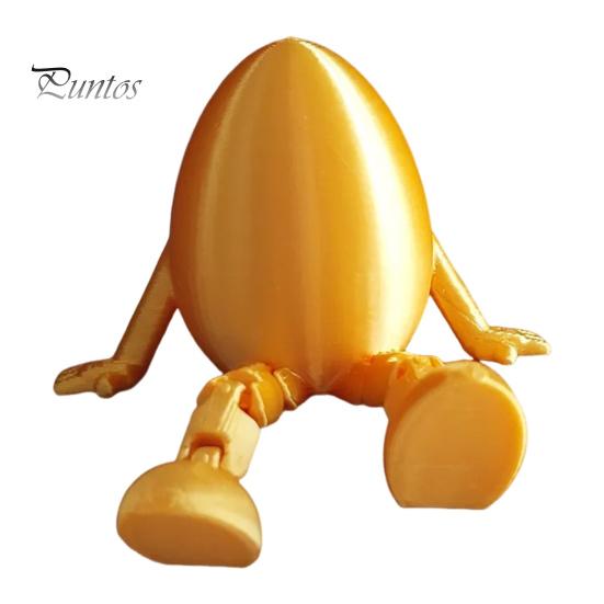 

Напечатанное на 3D-принтере пасхальное яйцо, настольный декор, украшение для яйца, шарнирная игрушка-яйцо с гибкими шарнирами для наполнителей пасхальной корзины, принадлежности для охоты на пасхальные яйца A золотистый