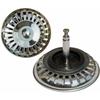 Universal Stainless Steel Basket Strainer Ø80 Mm for Sink with Eccentric Control - Seal Ø51 Mm