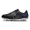Nike Tiempo Legend 10 Firm Ground Anti-Slip Durable Shock Absorption Low-Top Soccer Shoes Kids Soccer Shoes Black Blue DV4349-040