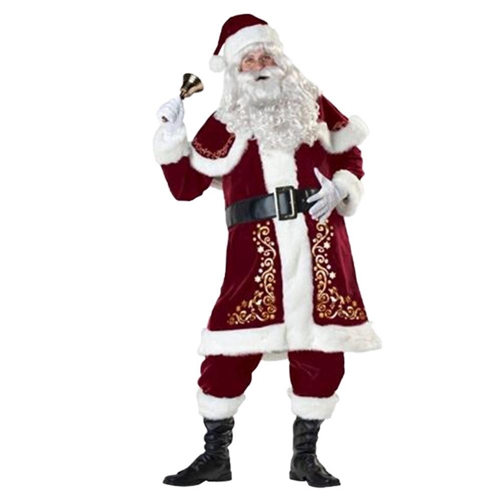 Kostým Santa Clause nadměrné velikosti: Cosplay pro dospělé s bílým vousem