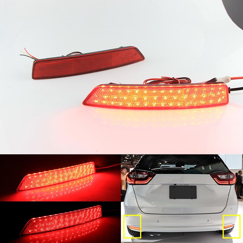 2PCS Car Reflector Rear Stop Fog Light For Honda New Fit 2020 LED Rear Bumper Light Tail Reflector Fog Brake Lamp Assembly