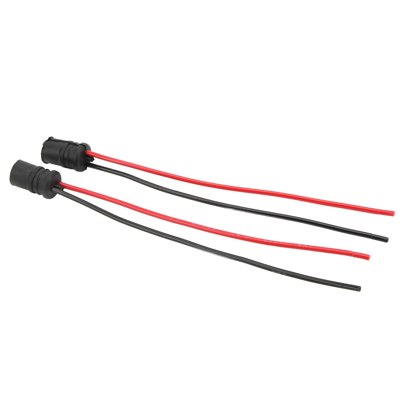 

2pcs Bulb Base 12V 30A Black Soft T10 2 LED Light Bulb Sockets with Wire for Industrial Equipment