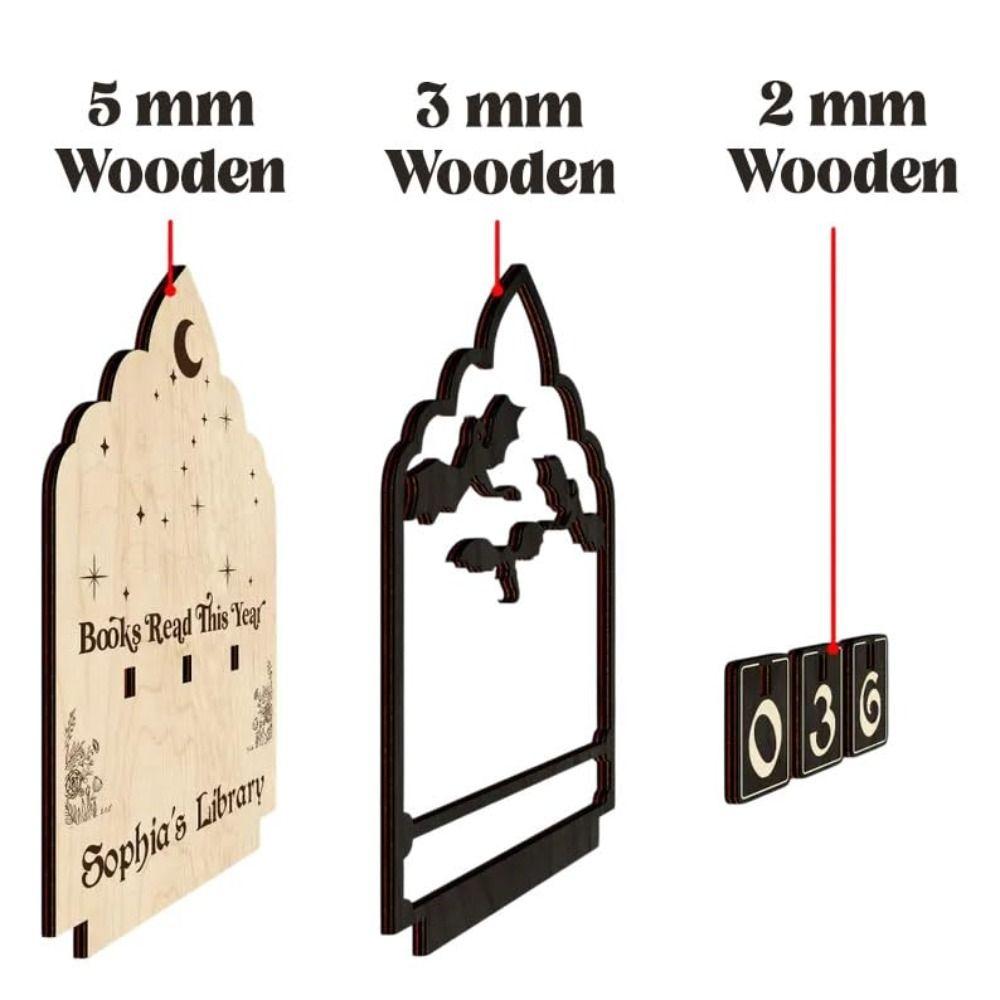 New Wooden Books Read Tracker Book Lovers Books Read This Year Reading Counter Gift Reading Challenge Tracker Home Library Decor