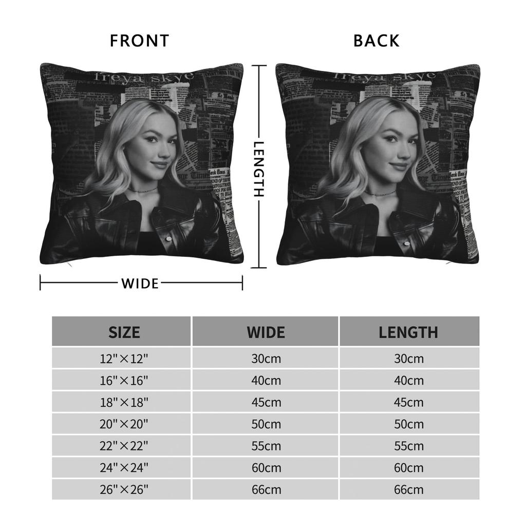 Decorative Pillow Cover Freya Skye Singer Tour 2026 Merch Home  Pillow Case Cover Square Style Multiple Sizes