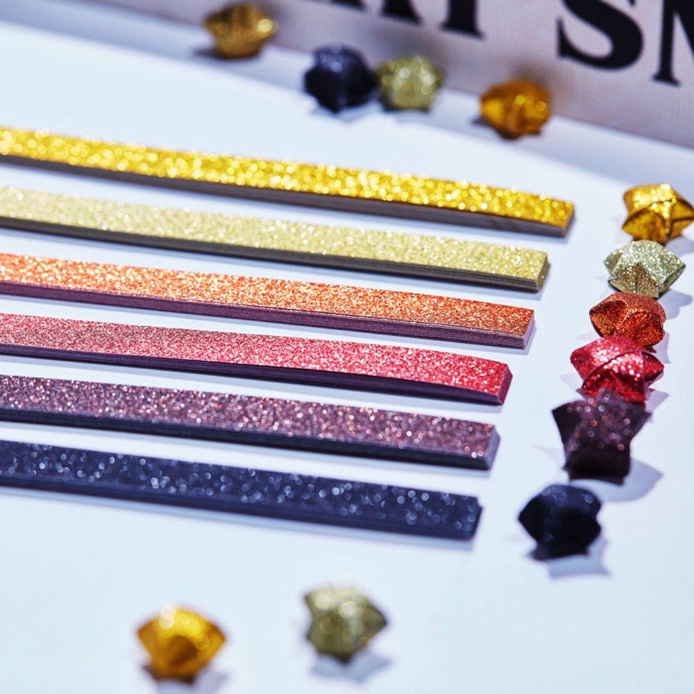 540 Sheets Cute Colorful Star Origami Paper Single Sided Cartoon Lucky Star Origami Best Wishes Art Craft Folding Star Kids Gift