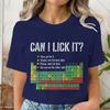 Posso leccarlo Maglietta Tavola Periodica Unisex Unisex Divertente Scienza Chimica Insegnante Umorismo Grafica Tee Casual Insegnante Top Regali