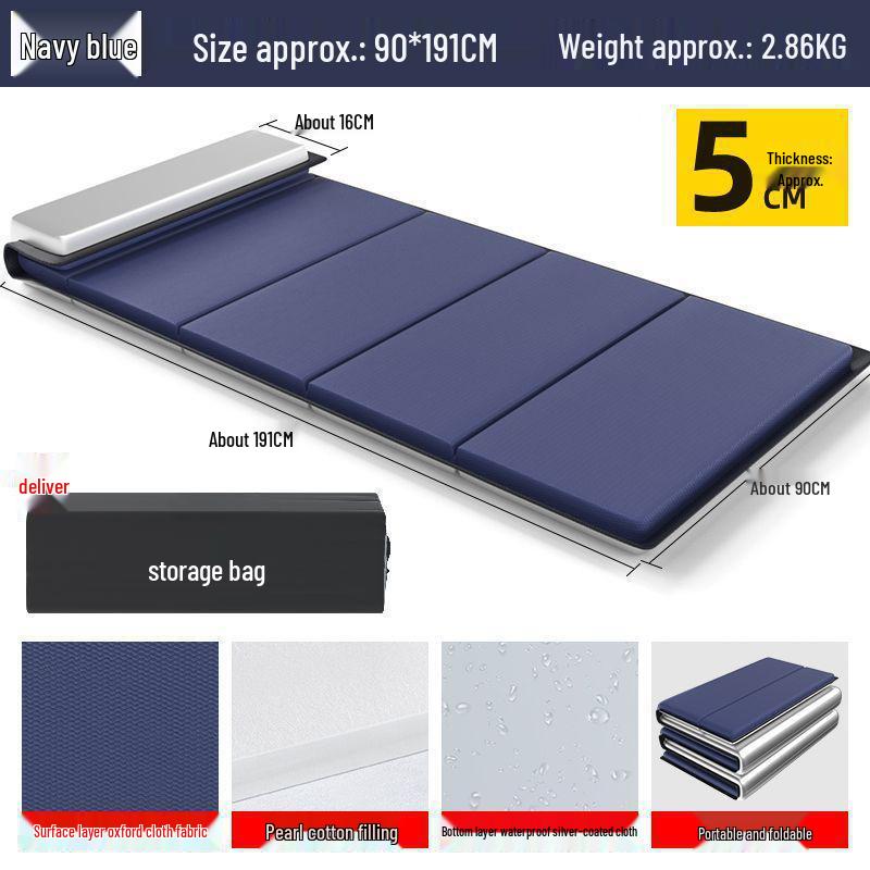 Thickened Waterproof Folding Sleeping Pad: Moisture-Proof Yoga and Nap Mat for Camping and Office Use