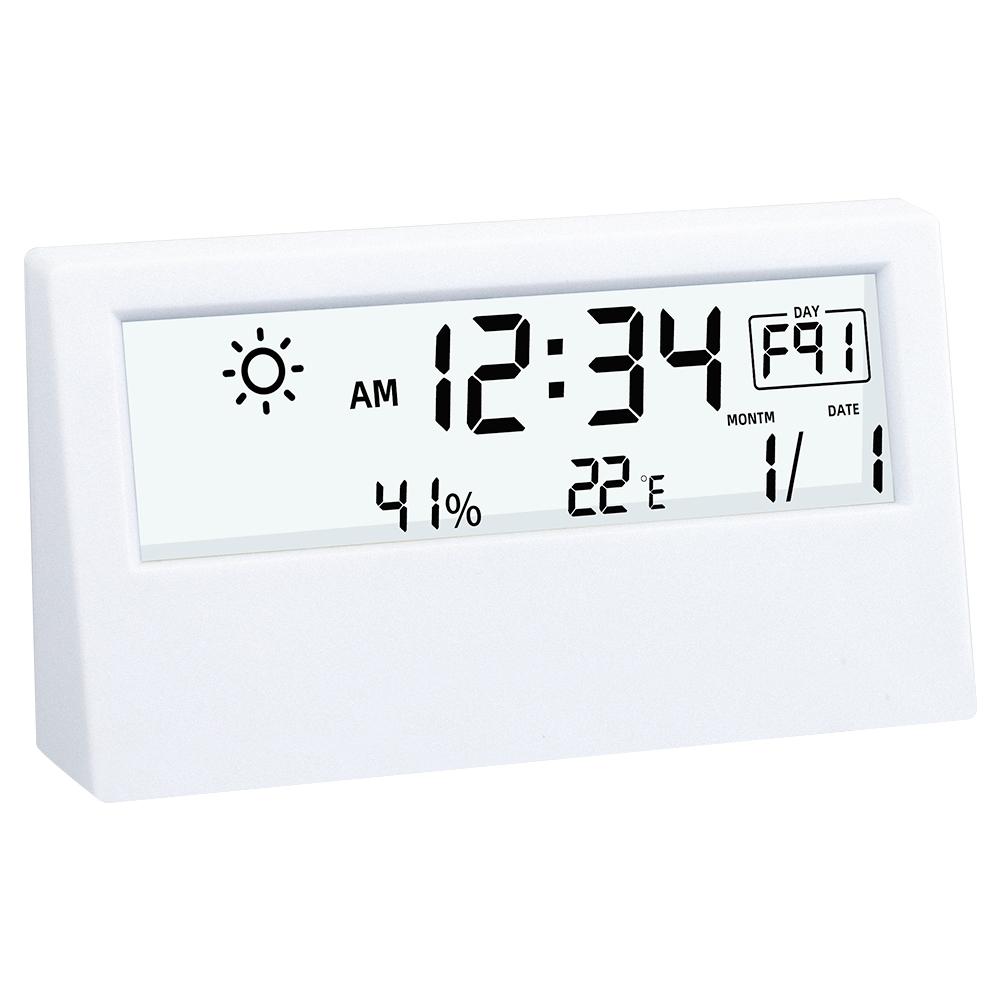 Transparent LED Multifunction Weather Station Thermometer Thermo-Hygrometer Electronic Temperature Humidity Meter for Home