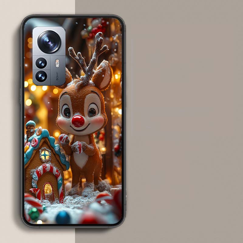 

Christmas Reindeer Decorated With Snow Phone Case For Redmi Note 13 Pro Plus 14 Pro+ 12S 12 11S 11T 11E 11 10S 10 9S 9 Xiaomi Ca Redmi Note 13 Pro 4G