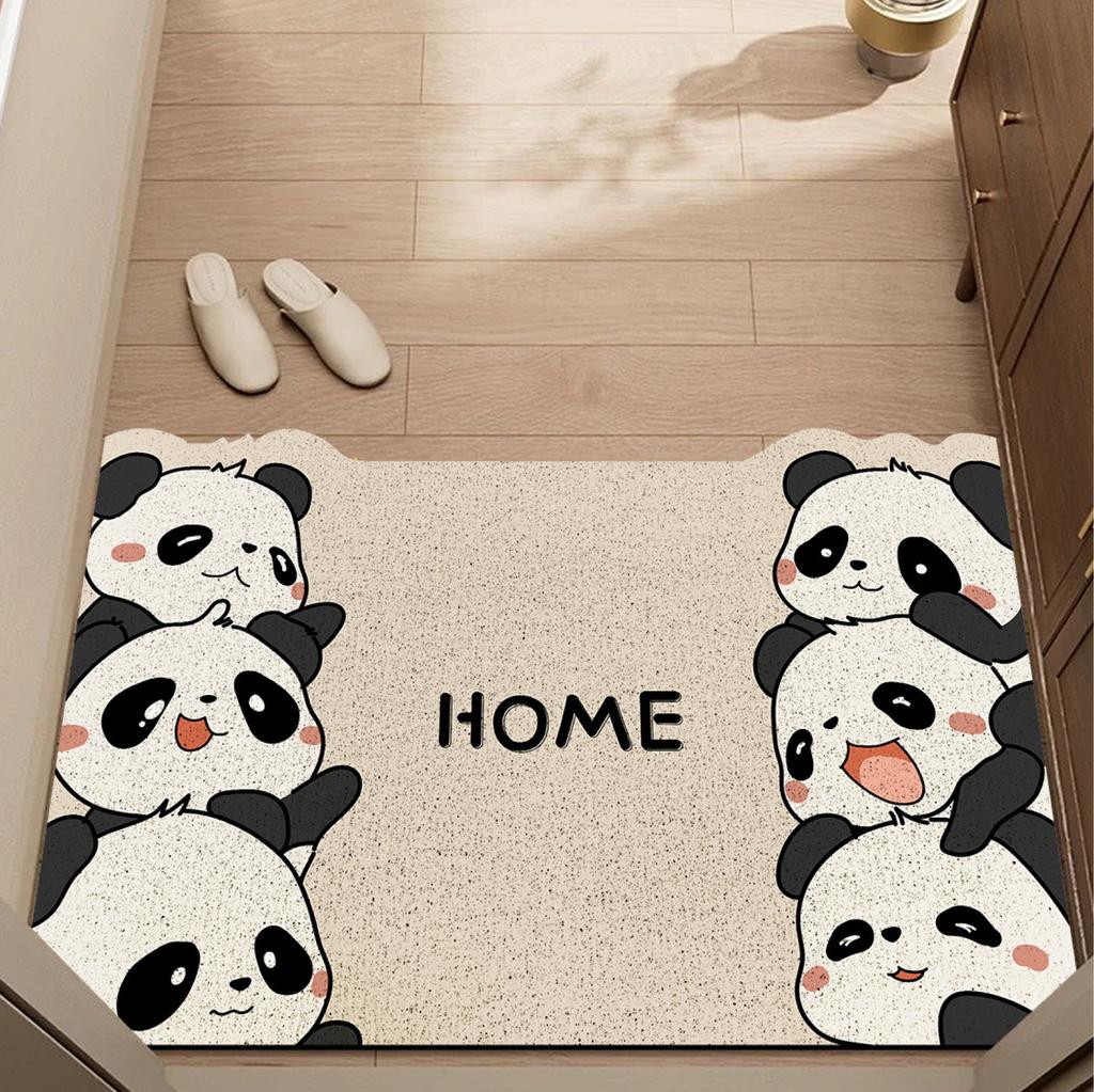 Cute Cartoon Home Floor Mat, Entrance Can Be Cut, Dirt-Resistant Silk Ring Foot Mat, Home Door Non-Slip And Easy To Take Care Of Floor Mat
