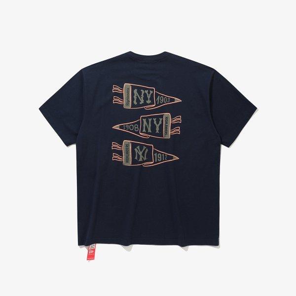 New Era Mlb CoopersTown New York Yankees Flag T shirT Team Navy 15147545