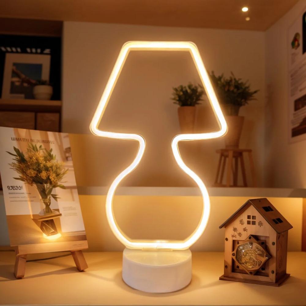 1PC Desktop Neon Light USB/Battery Powered for Room Birthday Party Wedding Decoration Ideal Mother's Day Valentine's Day Gift