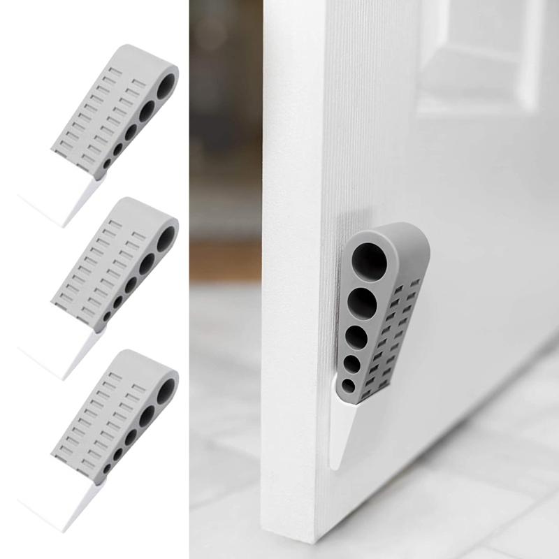 3Pcs Nonslip Door Stop Silicone Door Wedge Anticollision Door Stoppers Door Rear Retainers Block Wedge Doorstops