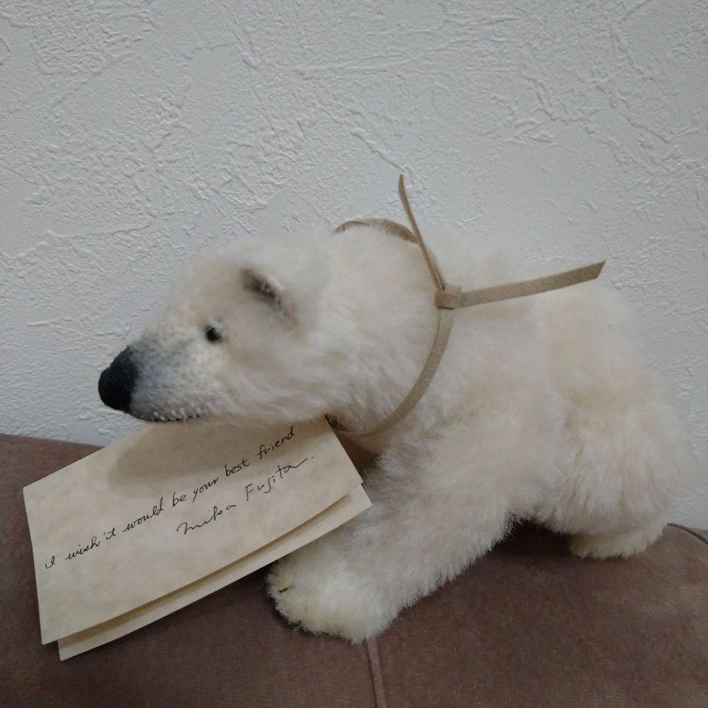 [USED] Teddy bear (polar bear) by Japanese artist