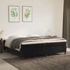 Bed Frame with Mattress - Maison Exclusive - Black - 200x200 Cm - Velvet - Optimal Comfort