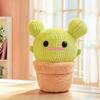 35/40cm Kawaii Potted Cactus Plush Toy Green Plant Smiling Face Humanoid Plushie Home Decor Gift